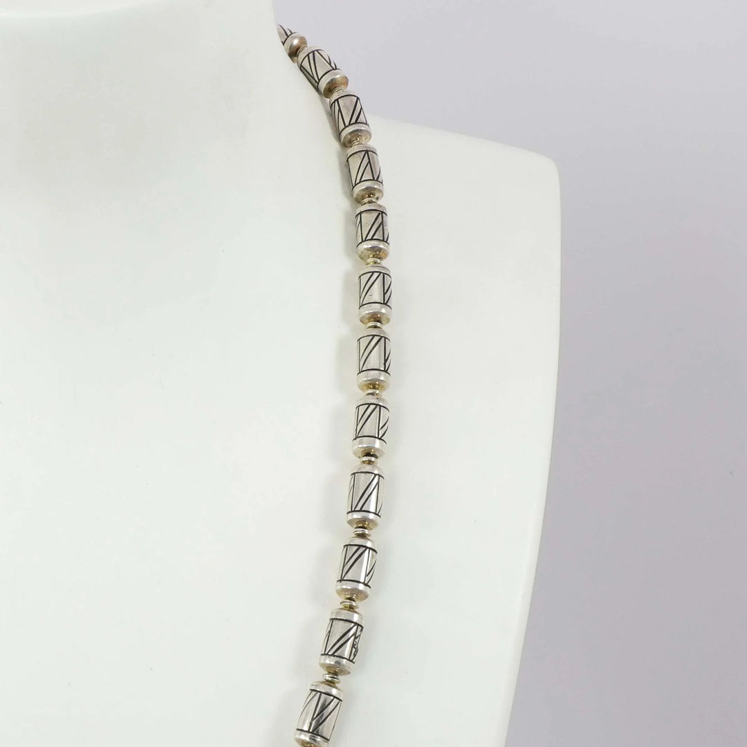 Engraved Bead Necklace