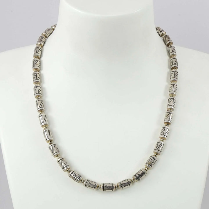 Engraved Bead Necklace