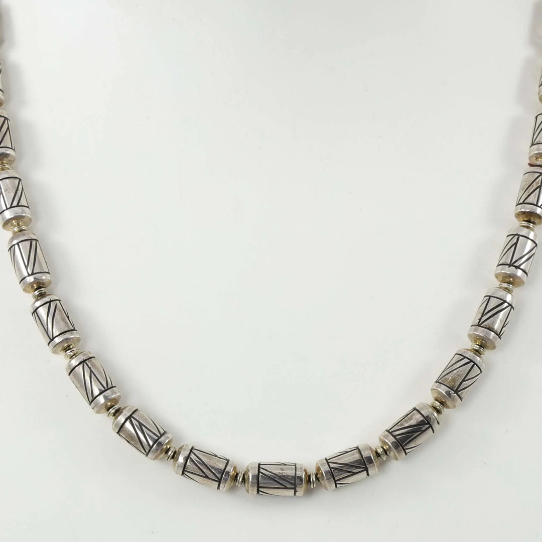 Engraved Bead Necklace