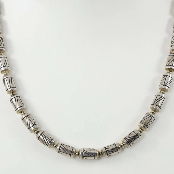 Engraved Bead Necklace