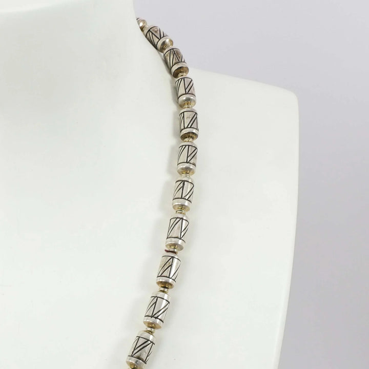 Engraved Bead Necklace