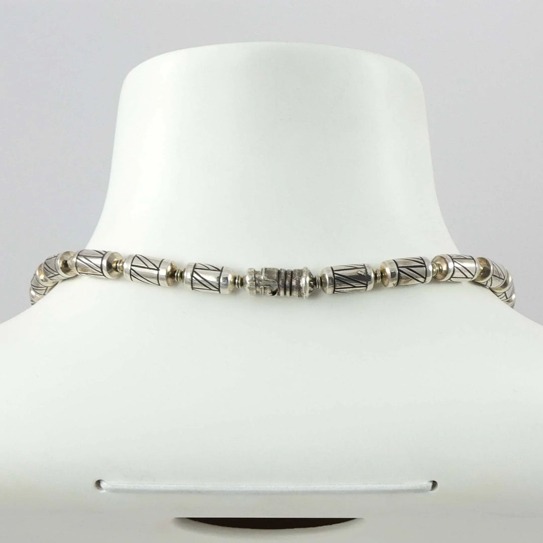 Engraved Bead Necklace