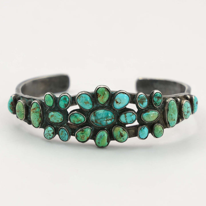 1930s Turquoise Cluster Cuff