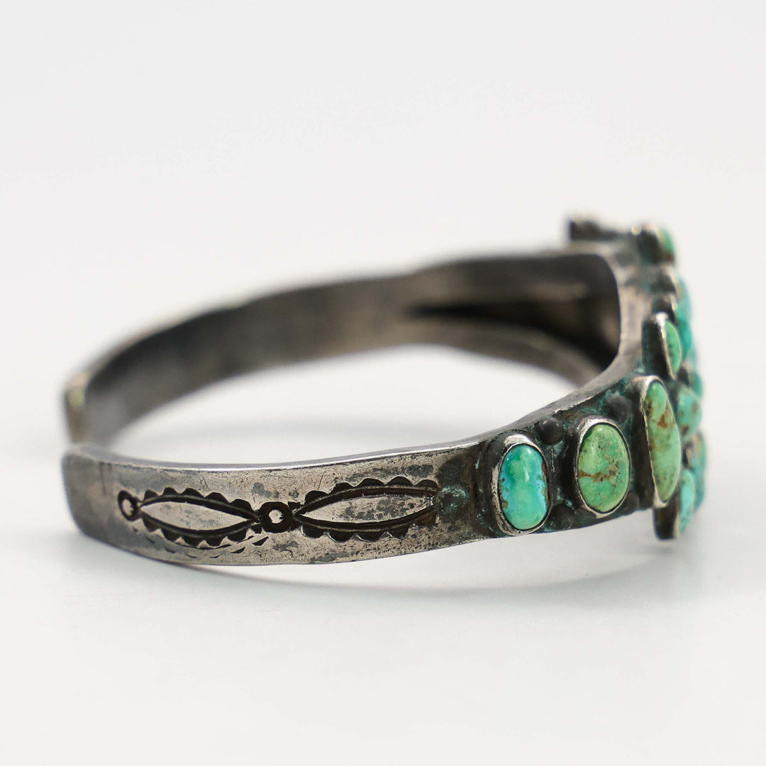 1930s Turquoise Cluster Cuff