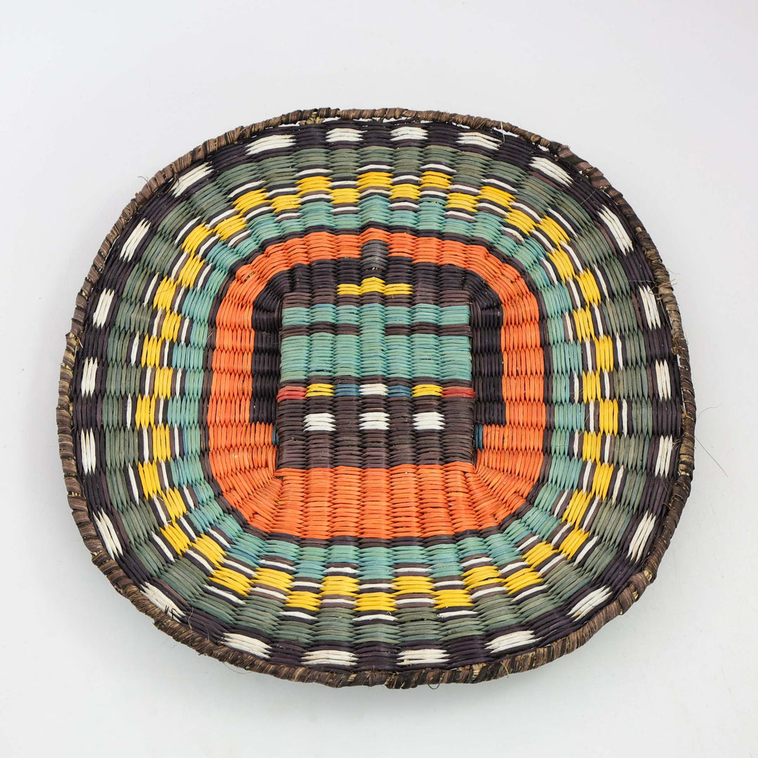Longhair Kachina Wicker Basket