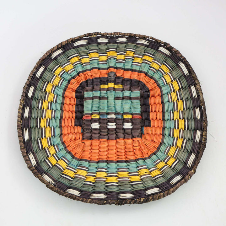 Longhair Kachina Wicker Basket