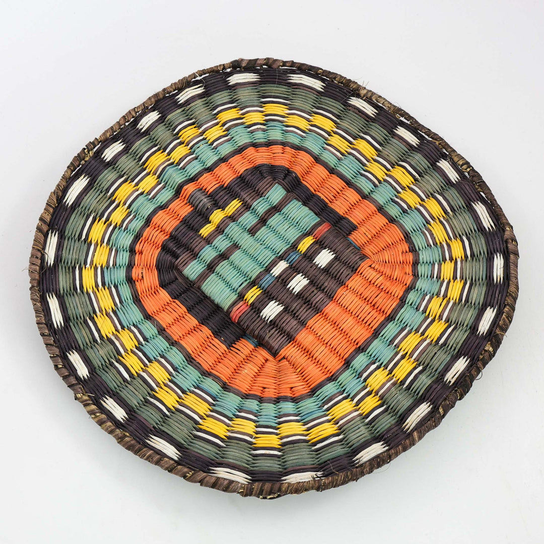 Longhair Kachina Wicker Basket