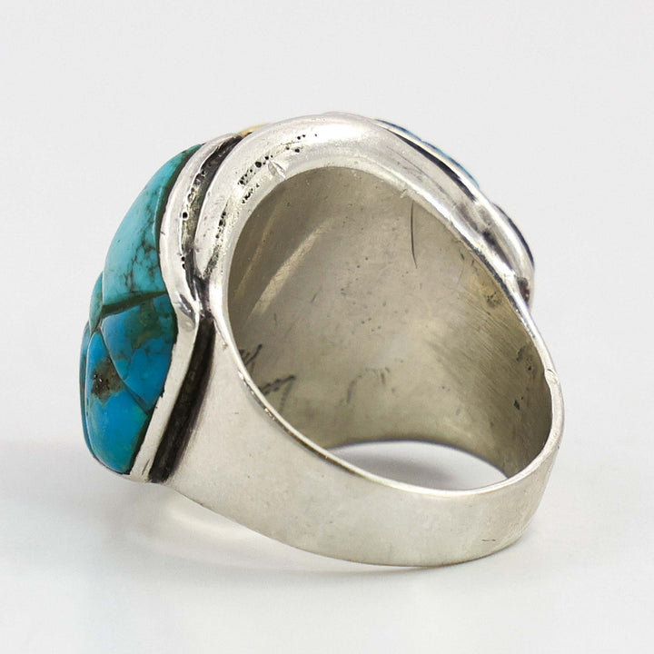 Gold Nugget and Turquoise Ring