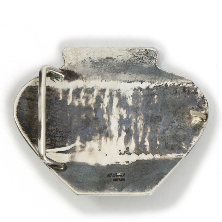 Turquoise Pot-Form Belt Buckle