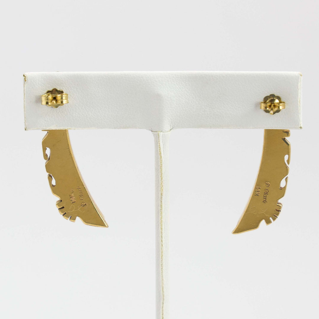 Gold and Opal Earrings