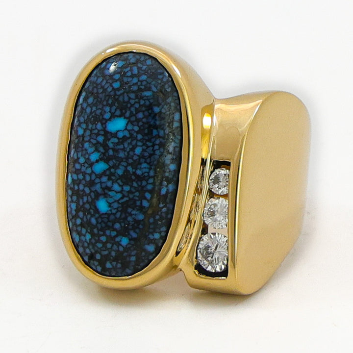 Lander Blue Turquoise Gold Ring