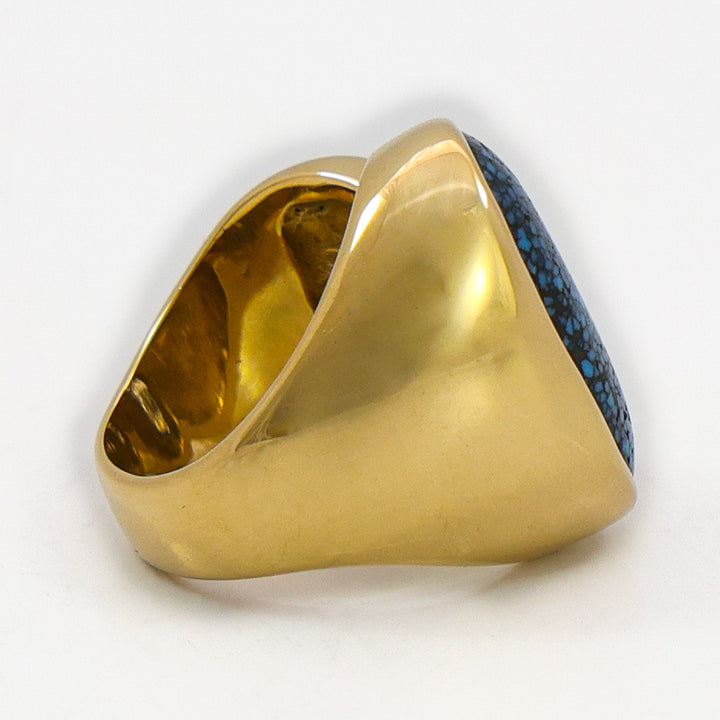 Lander Blue Turquoise Gold Ring