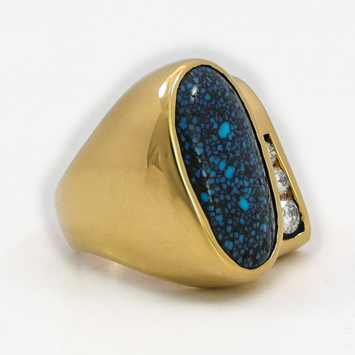 Lander Blue Turquoise Gold Ring