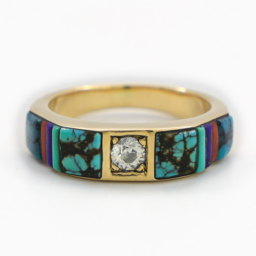 Gold and Diamond Inlay Ring