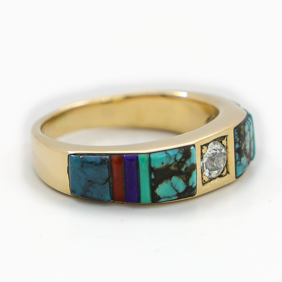 Gold and Diamond Inlay Ring