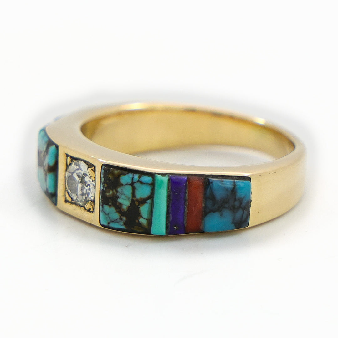 Gold and Diamond Inlay Ring