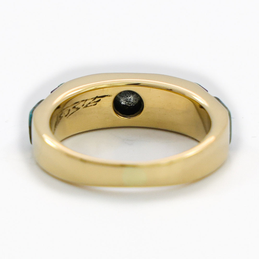 Gold and Diamond Inlay Ring