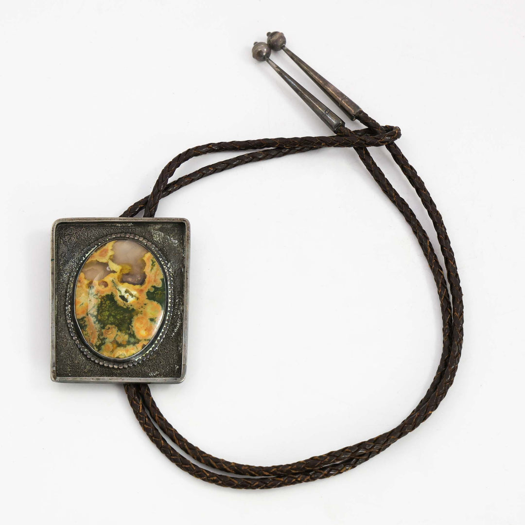 1970s Forest Jasper Bola Tie