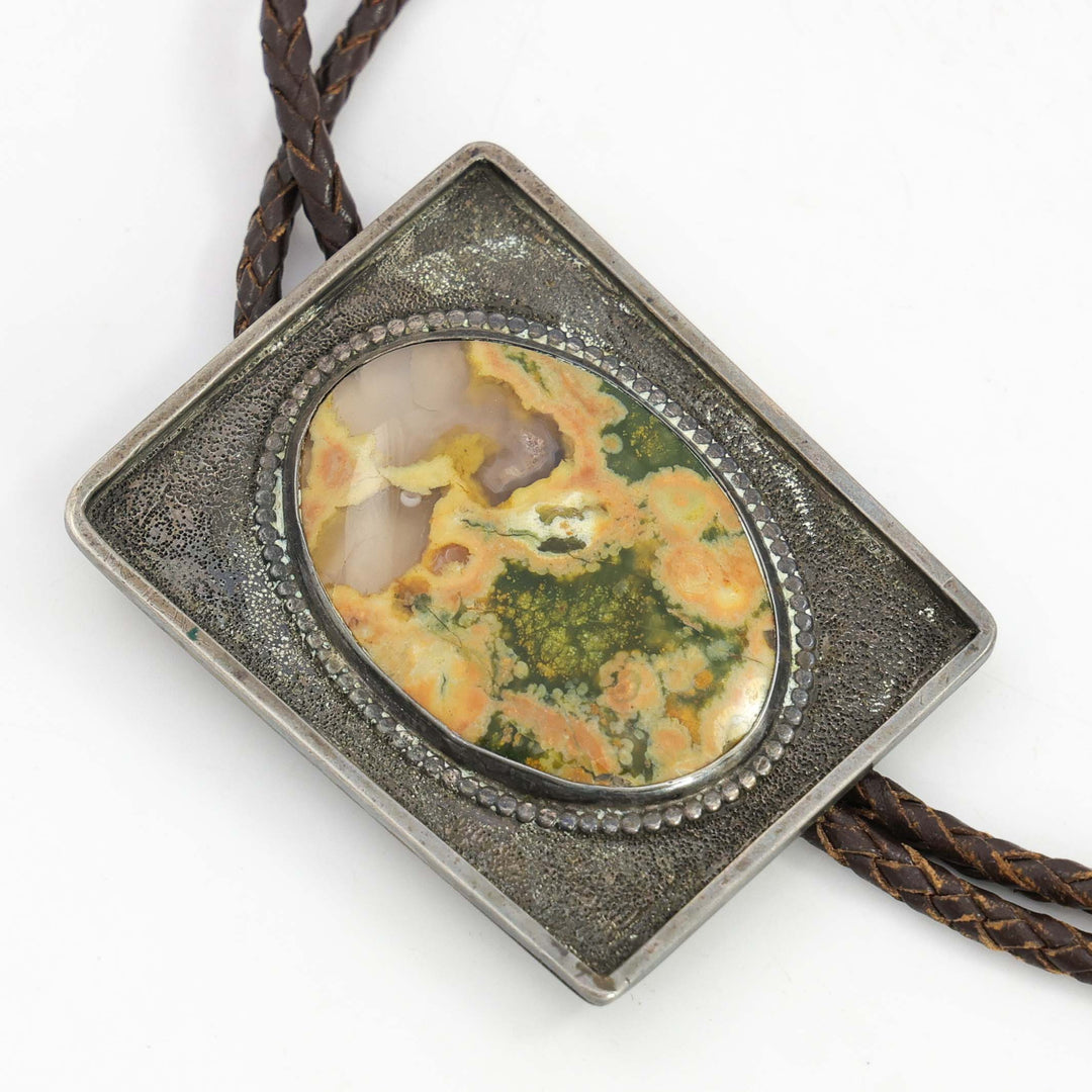 1970s Forest Jasper Bola Tie