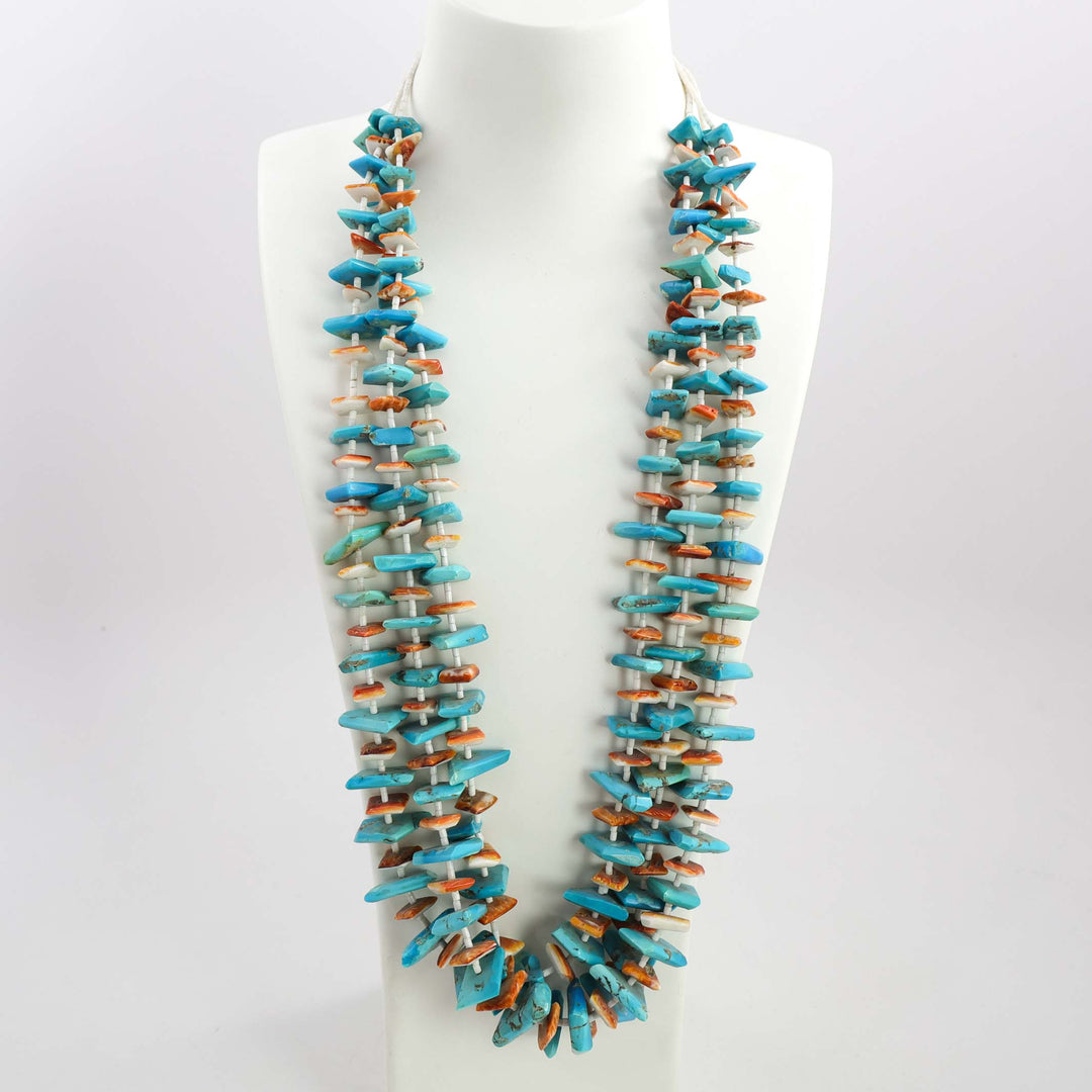 1980s Turquoise Tab Necklace