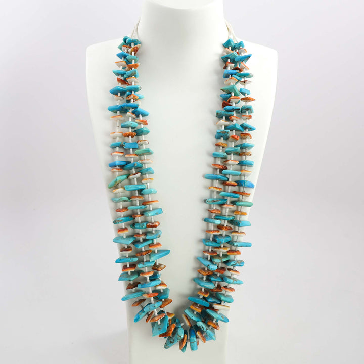 1980s Turquoise Tab Necklace