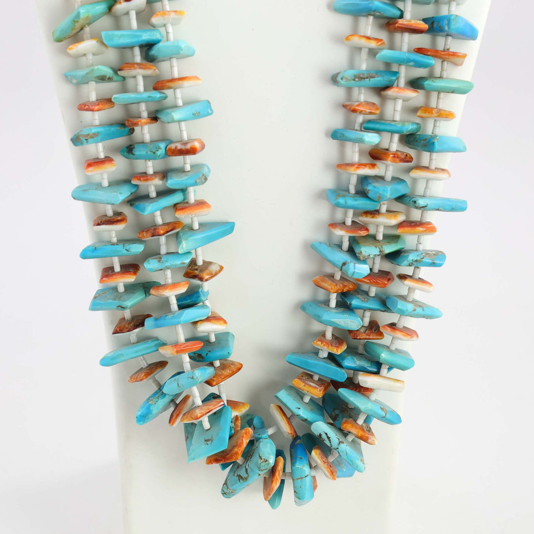 1980s Turquoise Tab Necklace