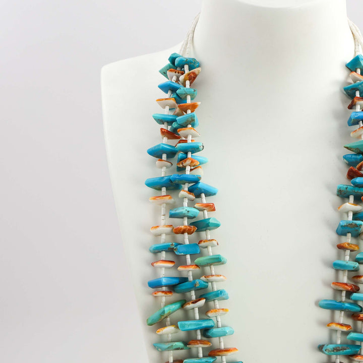 1980s Turquoise Tab Necklace