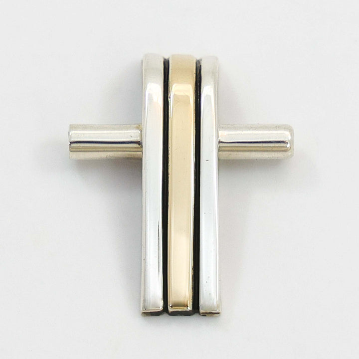 Gold on Silver Cross Pendant