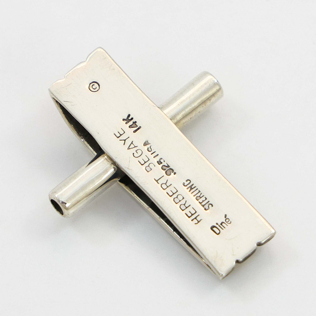 Gold on Silver Cross Pendant