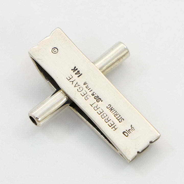 Gold on Silver Cross Pendant