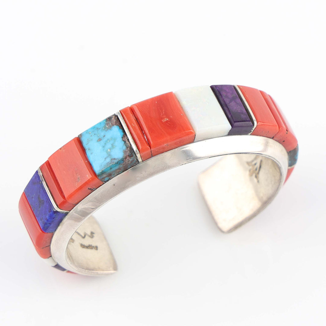 Multi-Stone Inlay Cuff
