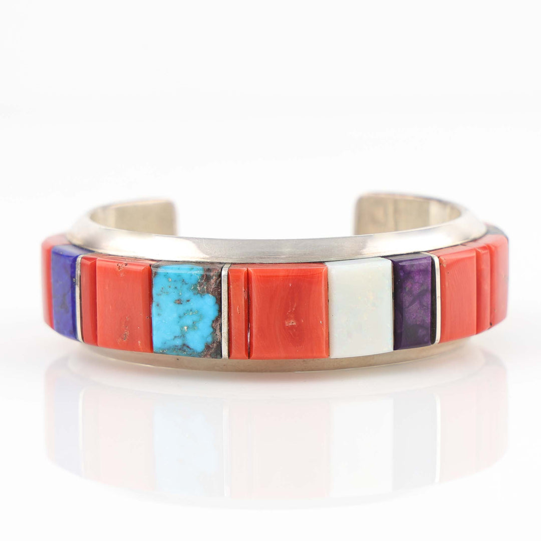 Multi-Stone Inlay Cuff