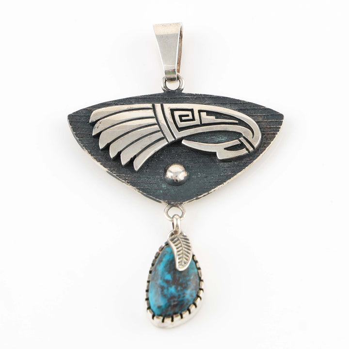 Bisbee Turquoise Eagle Pendant