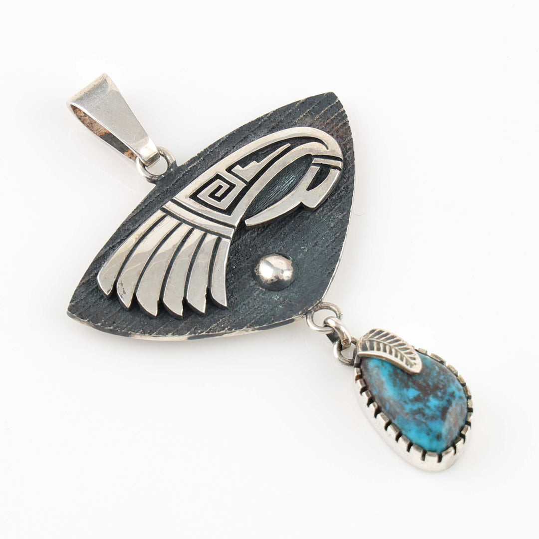 Bisbee Turquoise Eagle Pendant
