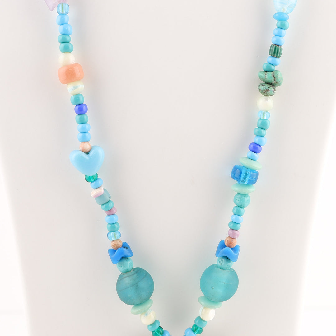 Trade Bead Heart Necklace