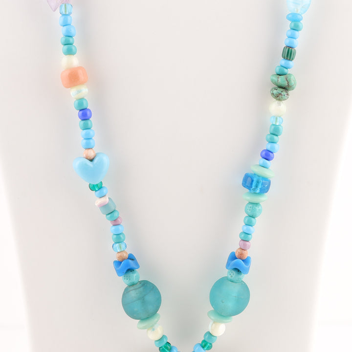 Trade Bead Heart Necklace