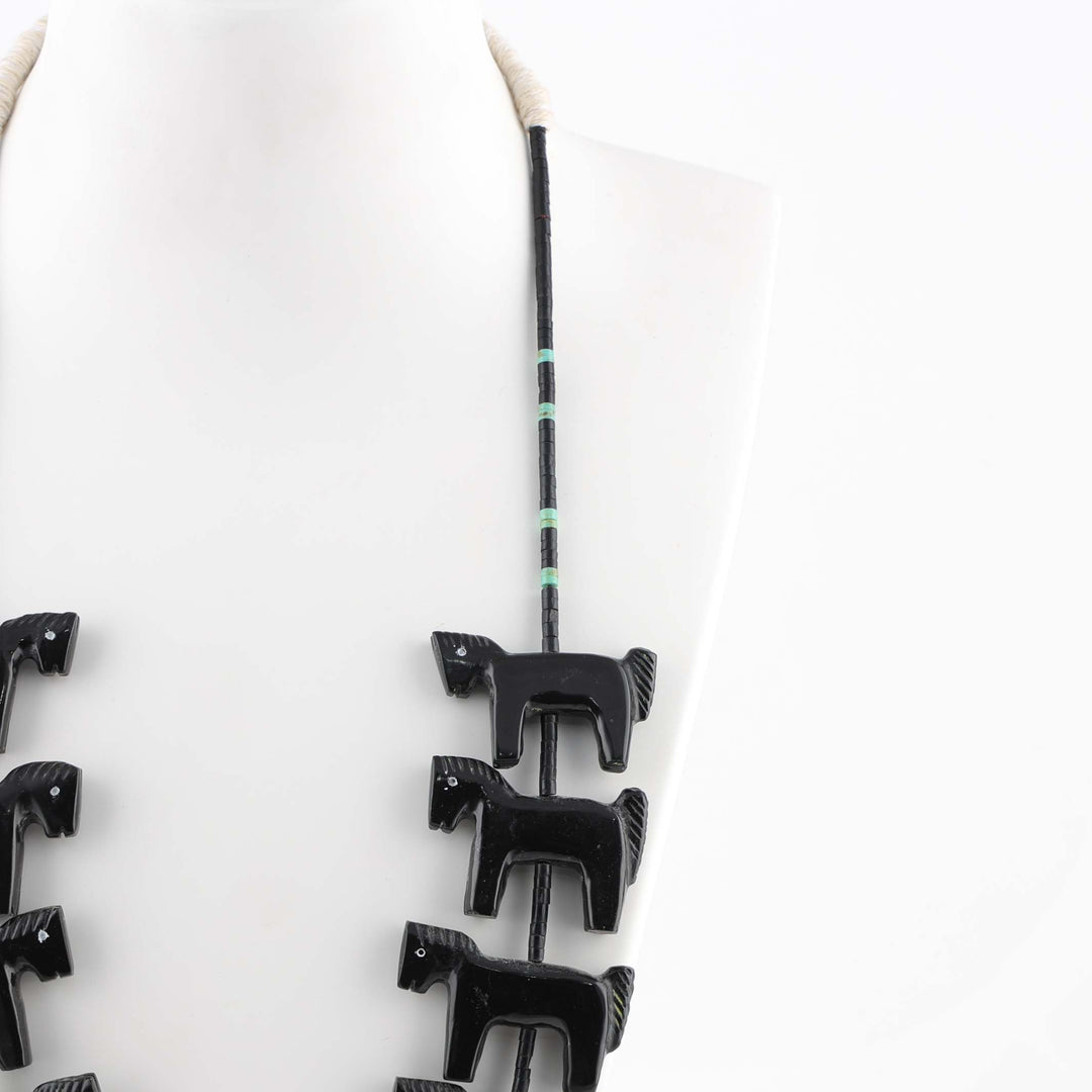 Onyx Horse Fetish Necklace