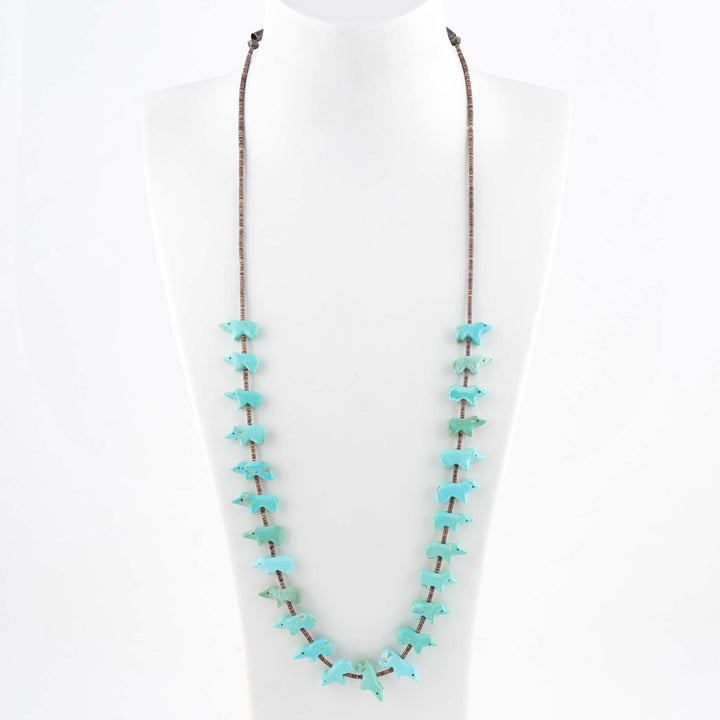 Turquoise Bear Fetish Necklace