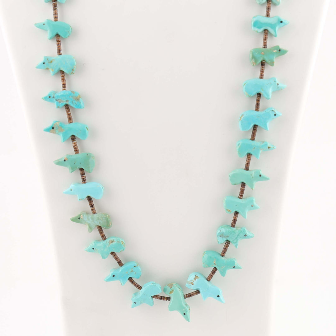 Turquoise Bear Fetish Necklace