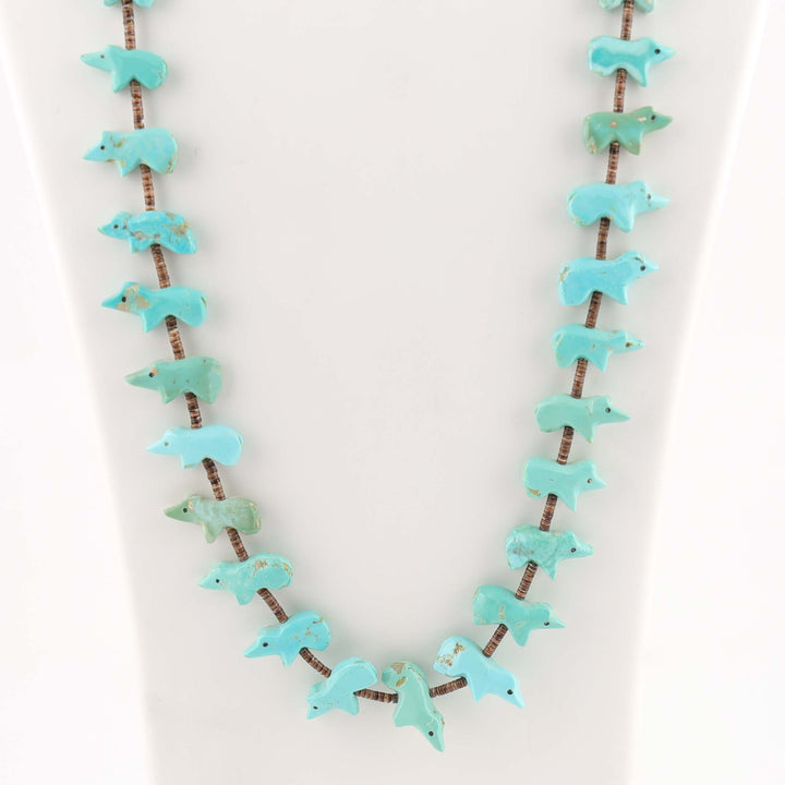 Turquoise Bear Fetish Necklace