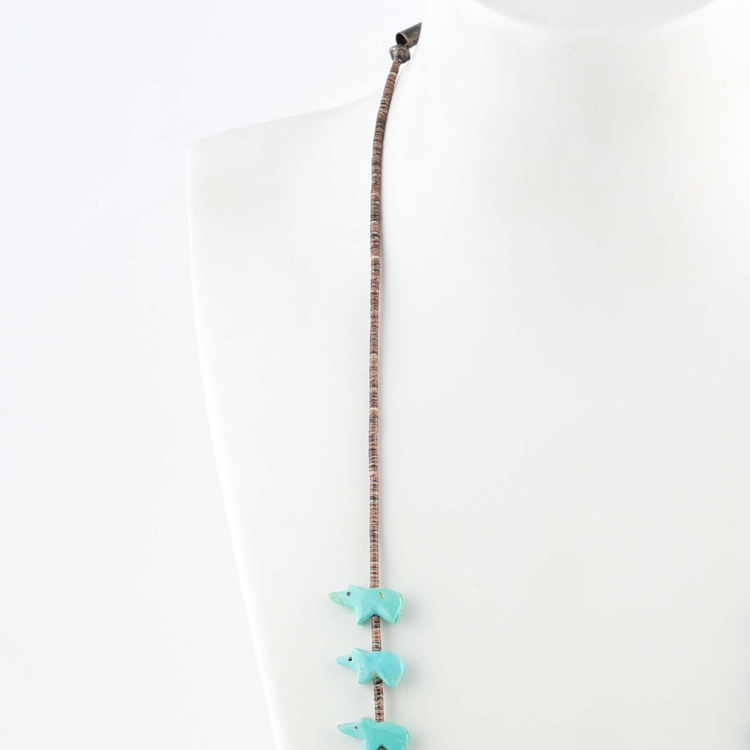 Turquoise Bear Fetish Necklace
