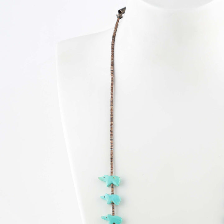Turquoise Bear Fetish Necklace
