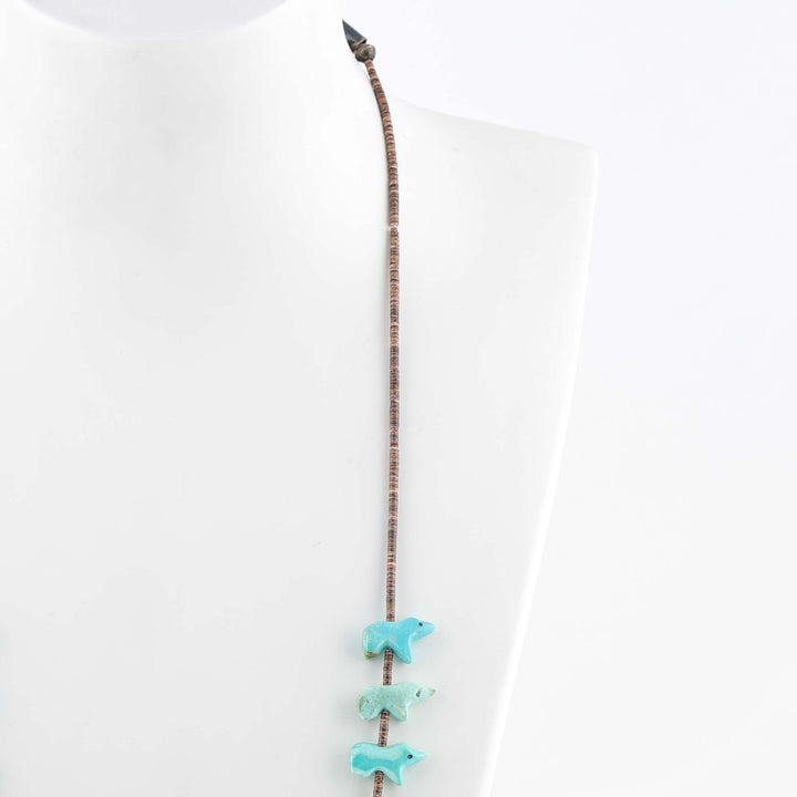 Turquoise Bear Fetish Necklace