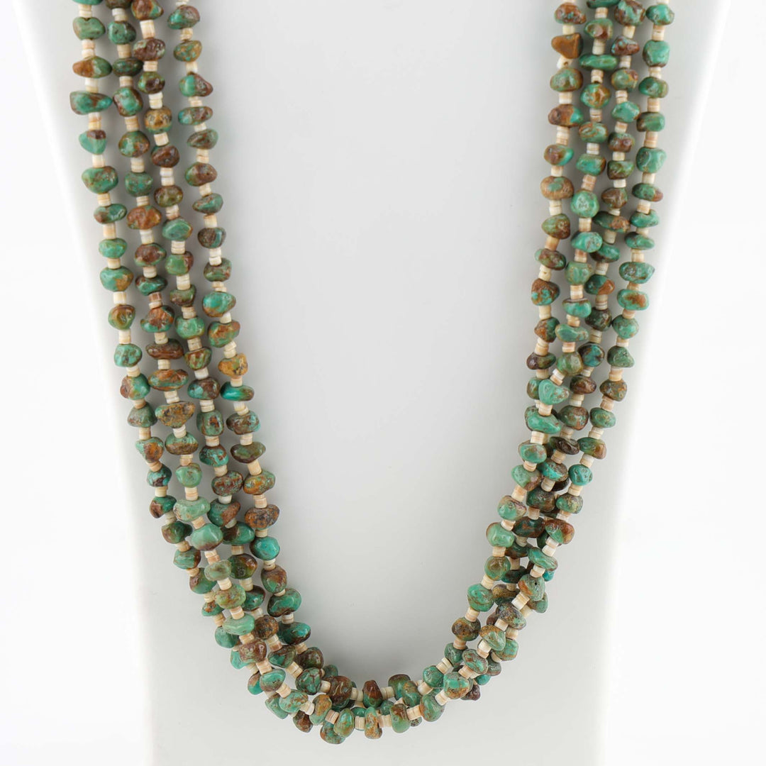 1980s Turquoise and Shell Necklace