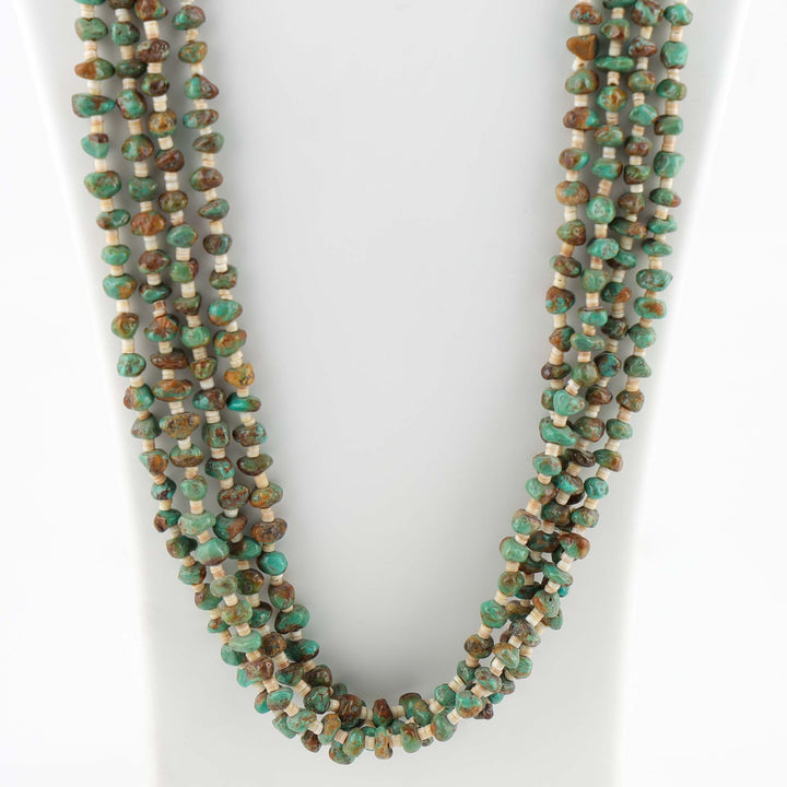 1980s Turquoise and Shell Necklace