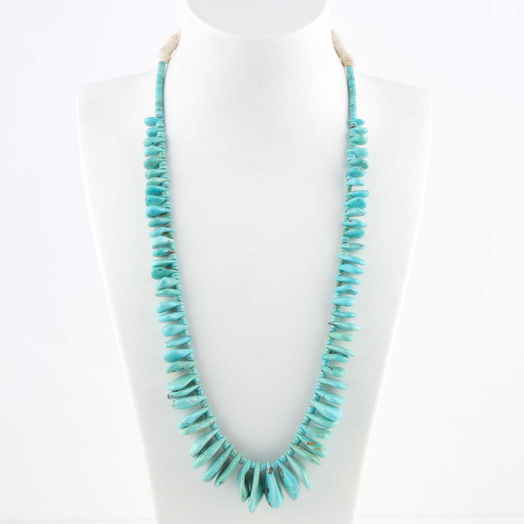 1980s Turquoise Tab Necklace