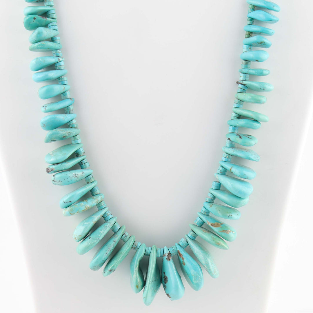 1980s Turquoise Tab Necklace