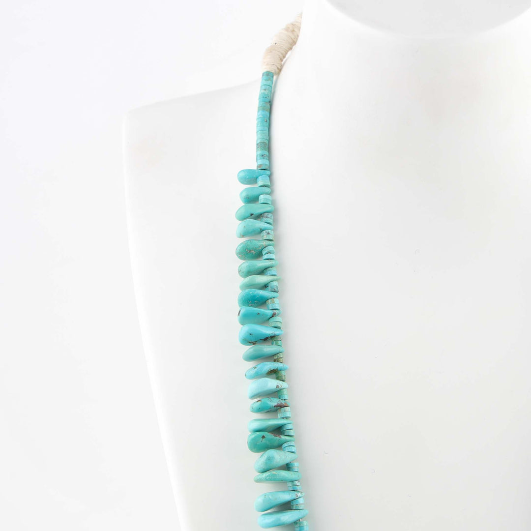 1980s Turquoise Tab Necklace