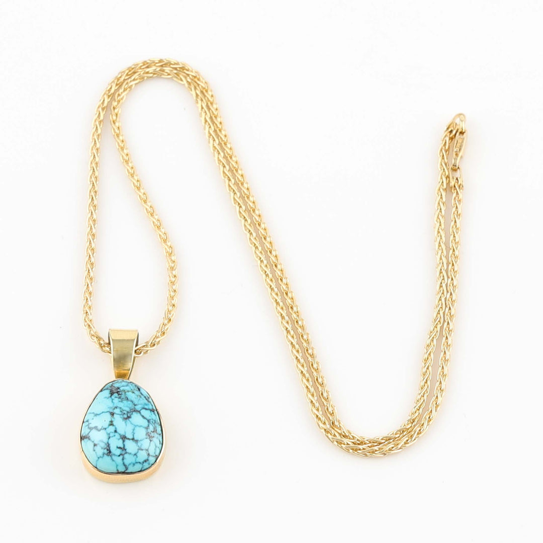 Gold and Turquoise Pendant