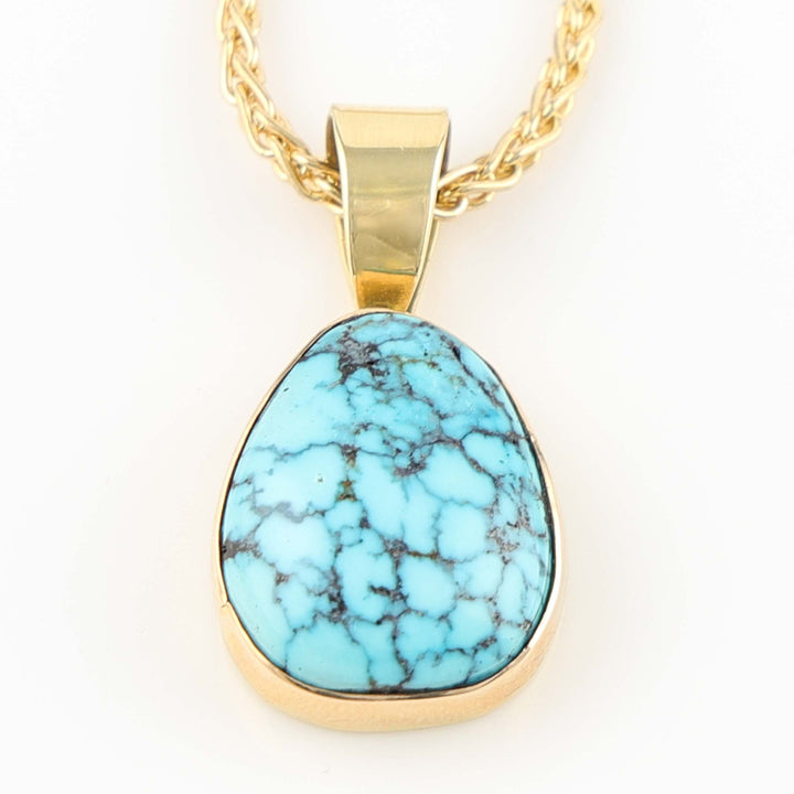 Gold and Turquoise Pendant